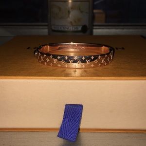 Louis Vuitton Nanogram Cuff in Rose Gold